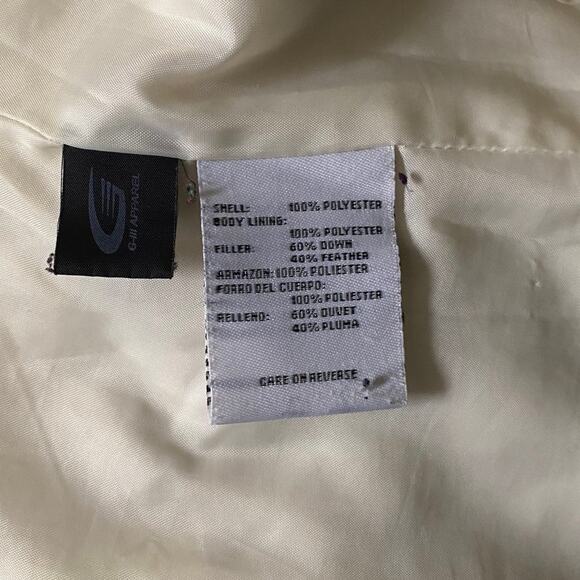 C10 Nine West Women's Ivory Puffer Jacket Coat, Small, Pre-owned - Picture 6 of 7